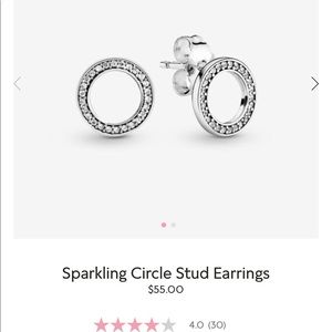Pandora - Sparkling Circle Stud Earrings